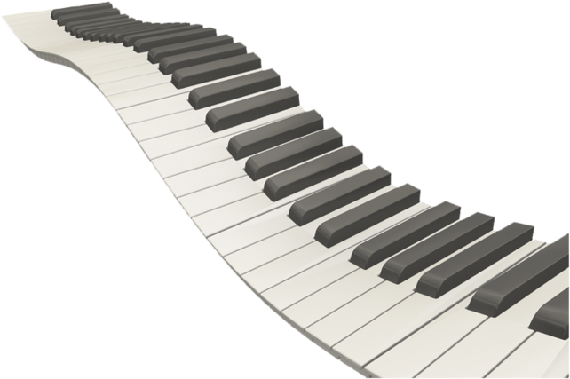 Wavy Piano Keys Png - Wavy Piano Keys (700x511), Png Download