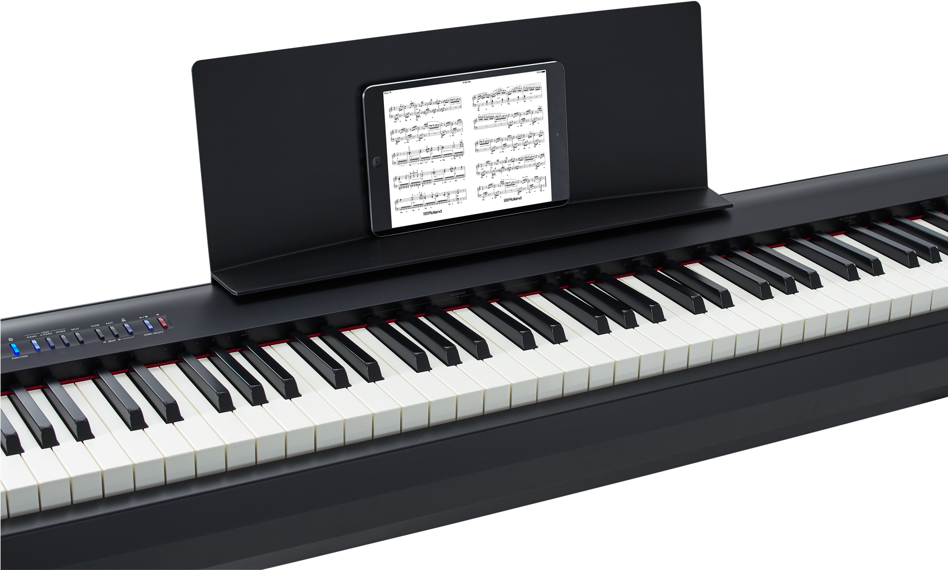 Fp-30 With Ipad - Roland Fp 30 Bk Digital Piano (1890x1204), Png Download