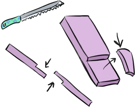 I Used A Serrated Knife Otherwise Known As A Bread (540x450), Png Download