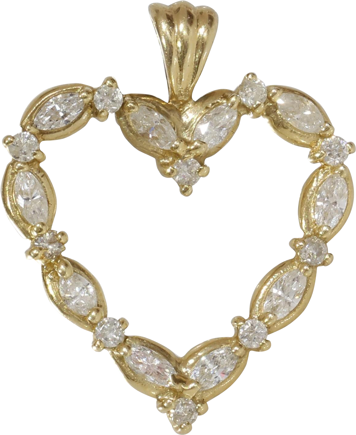 Diamond Heart Pendant - Jewellery (1429x1429), Png Download