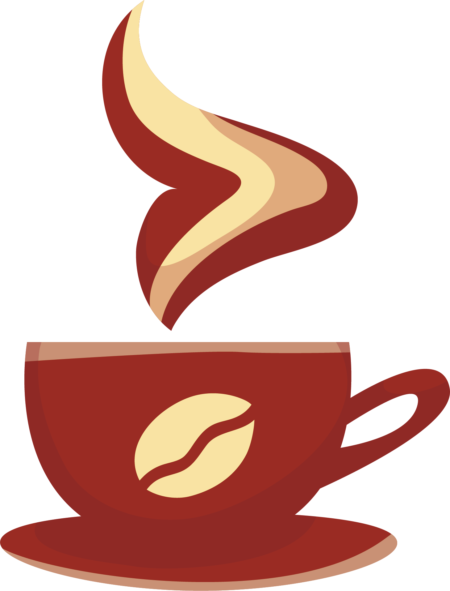 Mug Clipart Coffee Bagel - Coffee Cup Vector Png (1458x1911), Png Download