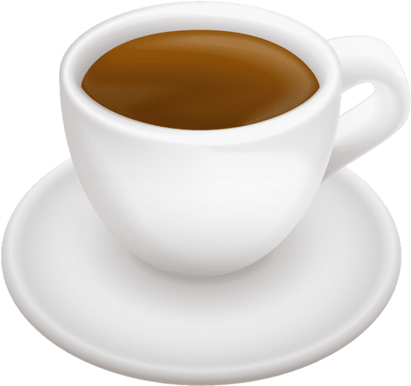 Cup With Coffee Transparent Png Clip Art Image - Coffee With Milk Clip Art (600x564), Png Download