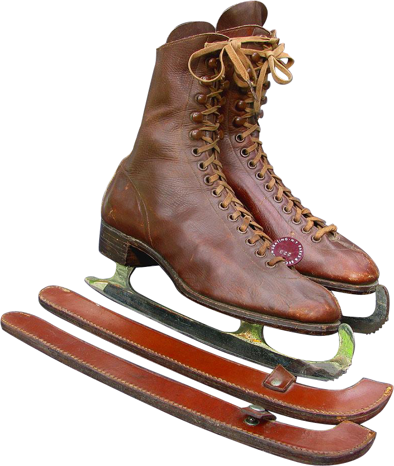 Ice Skates Png Photo - Vintage Figure Skates (919x919), Png Download