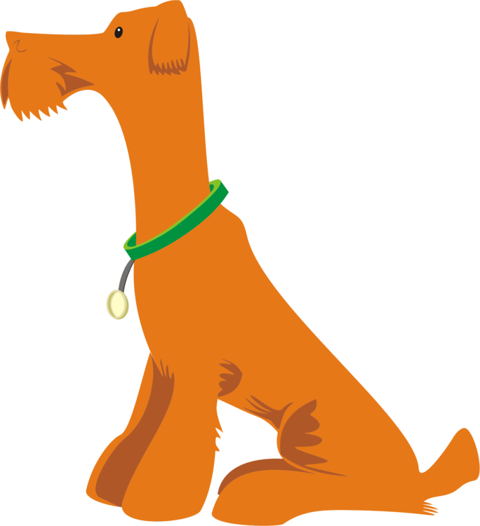 28 Collection Of Orange Dog Clipart - Clip Art Sitting Dog (672x738), Png Download