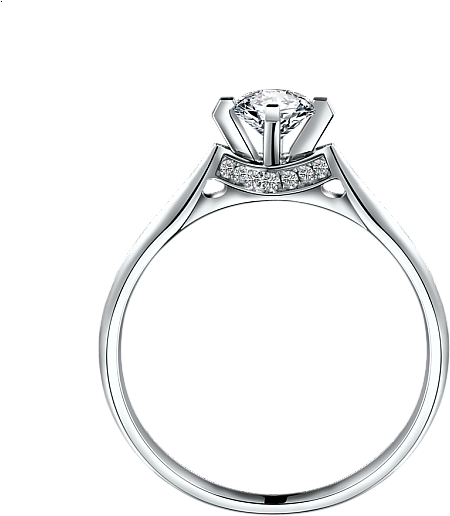 Ring With Diamond Clipart - Engagement Ring Transparent Background (553x600), Png Download