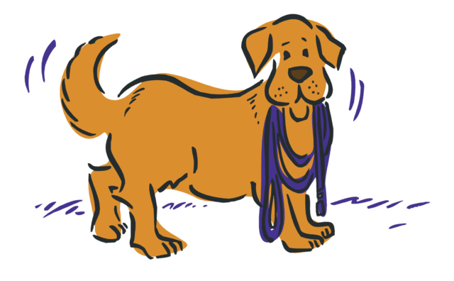 Clip Art Dog Sitting (640x396), Png Download