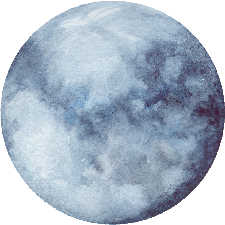 The Moon Calendar - Watercolor Painting (1024x1024), Png Download