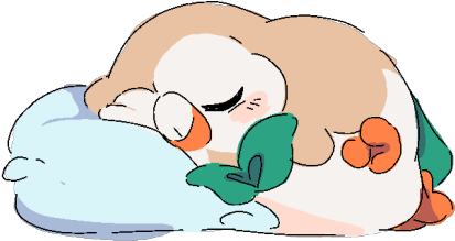Rowlet - Rowlet Sleep Transparent (500x304), Png Download