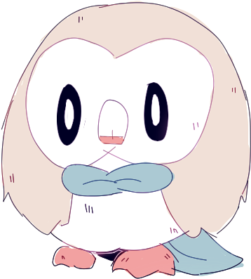 Rowlet - Transparent Background Molang Gifs (390x419), Png Download