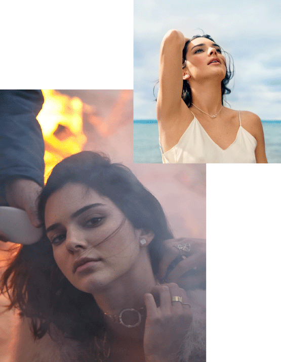Kendall Jenner Behind The Scenes Of Shooting For Ippolita - Kendall Jenner (555x716), Png Download