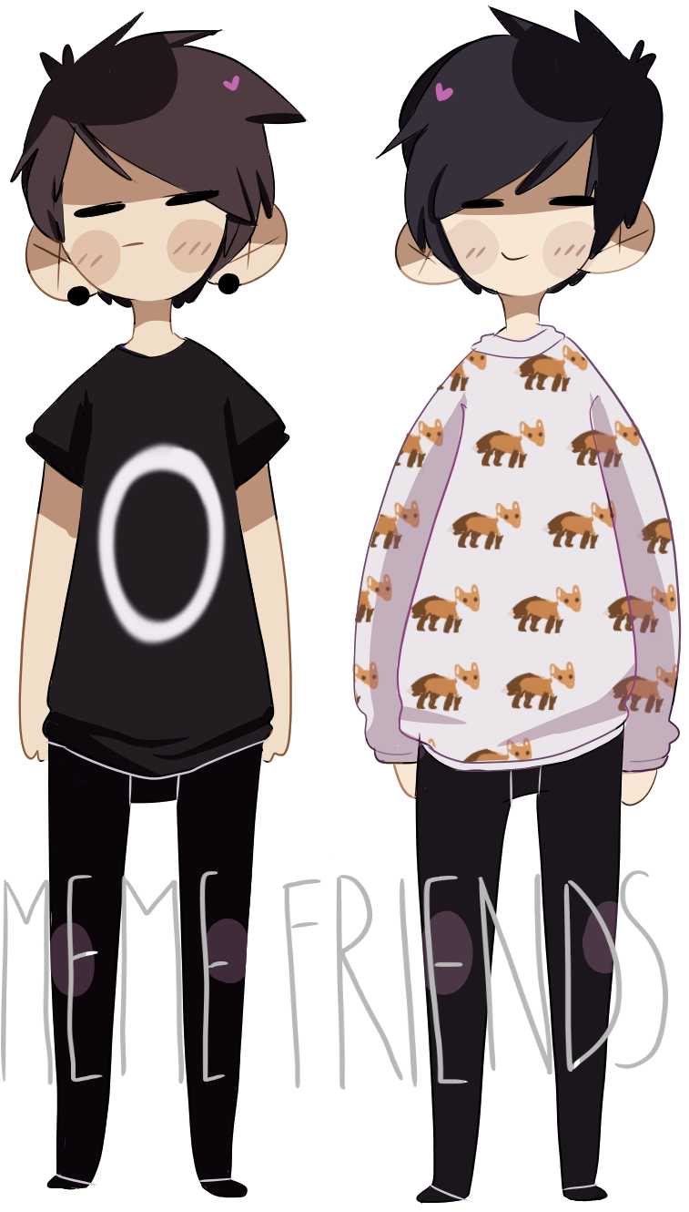 Meme Friends By Sarehkee - Dan X Phil (1000x1350), Png Download