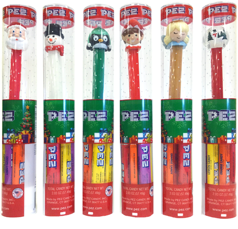 Pez Christmas Candy Dispenser Stocking Stuffer Collection - Pez Christmas Candy Cane Dispensers (500x500), Png Download