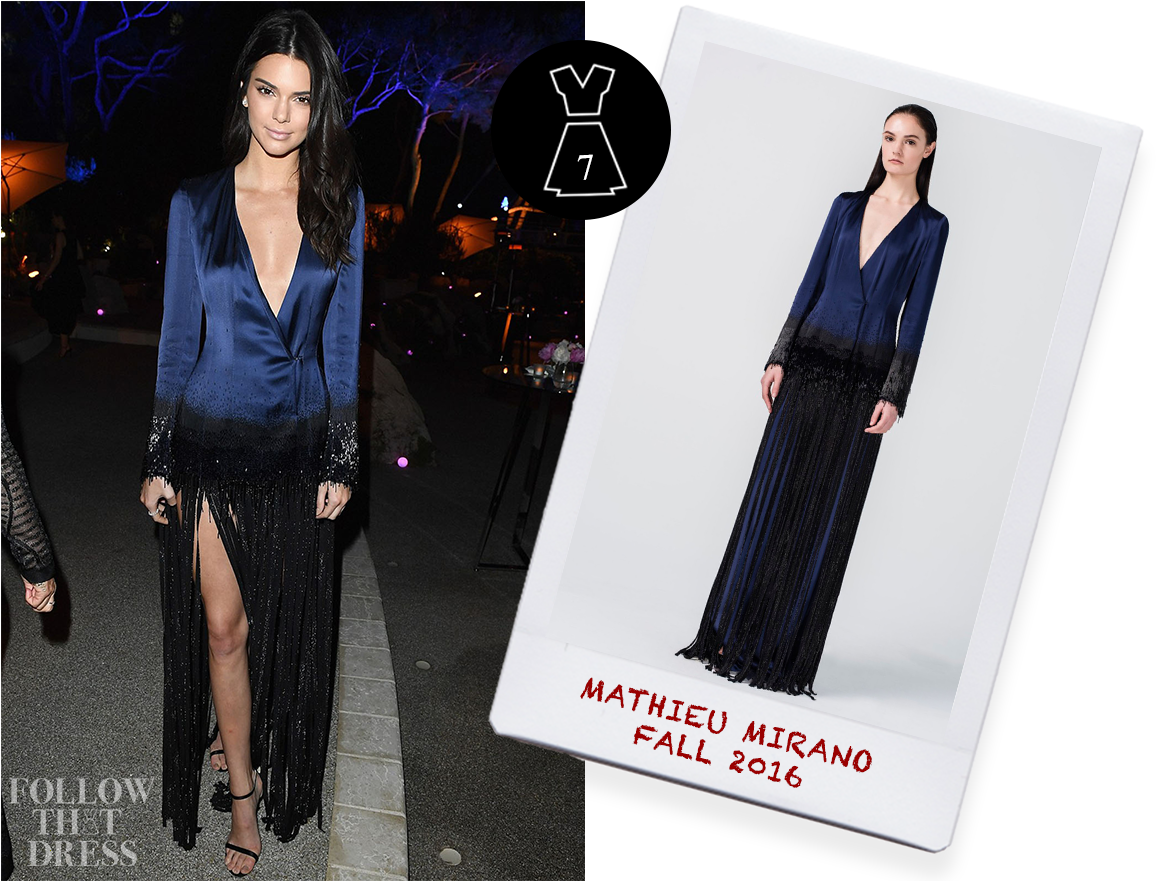Kendall Jenner In Mathieu Mirano - Cannes Film Festival (1168x880), Png Download