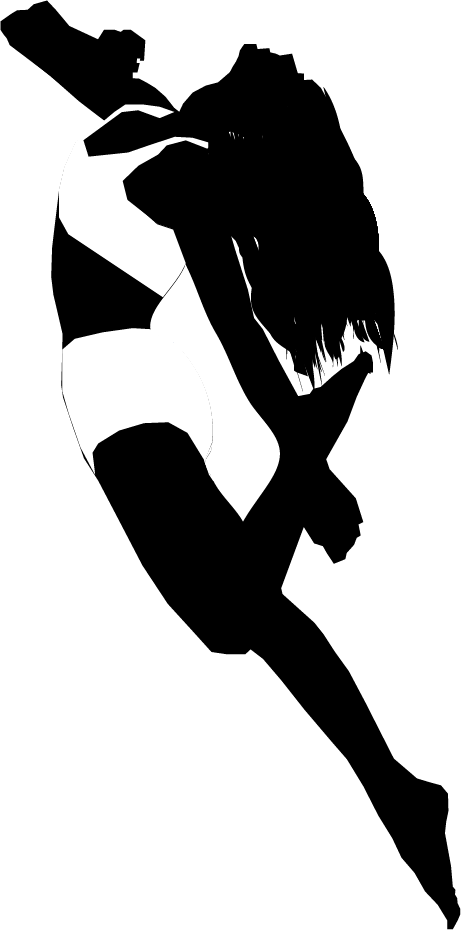 Pole Athletes And Dancers Are Never Fully Clothed Due - Silhouette (461x930), Png Download
