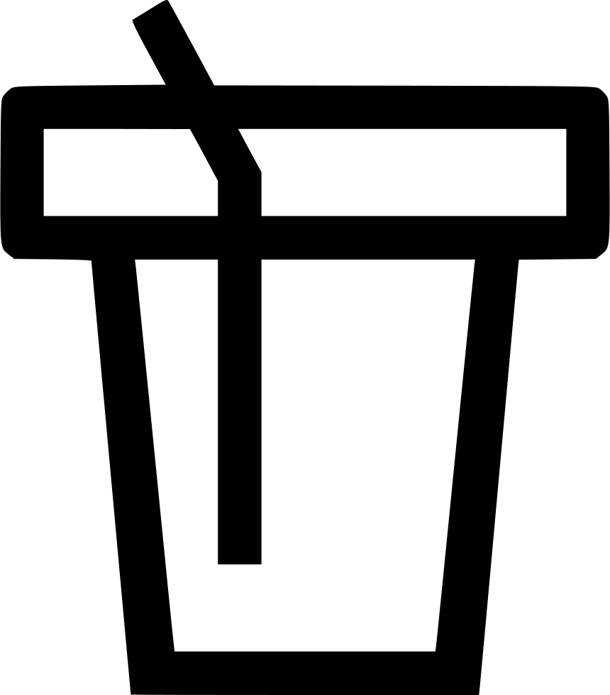 Beverage Cup With Straw Comments - Cross (860x980), Png Download