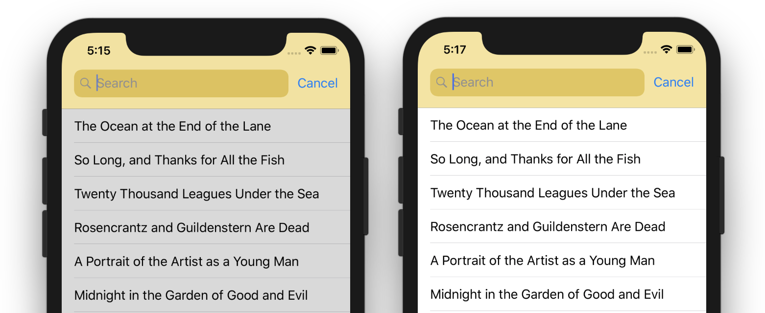 Dimming With A Search Bar - Searchbar Xamarin Ios Background Gray (1562x640), Png Download