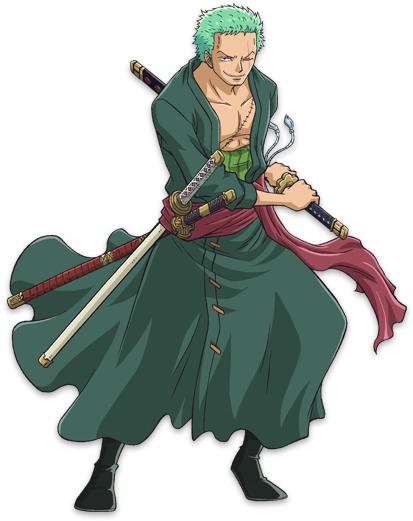 Zoro-0 - One Piece Personajes Principales (438x520), Png Download