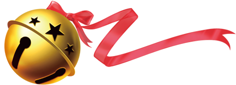 Claus Golden Stars Christmas Art Bell Transprent - Christmas Day (500x500), Png Download