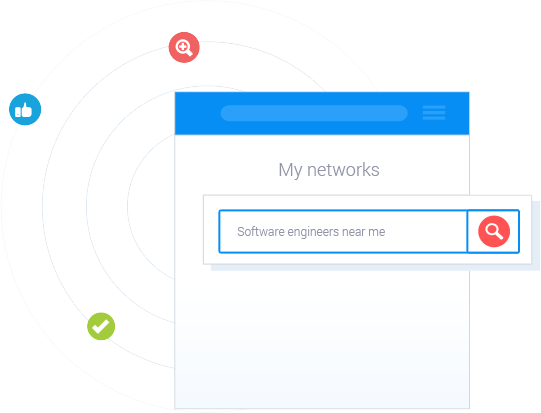 Find People With An Intuitive Search Bar - Circle (541x413), Png Download