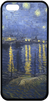 Blue Sky Golden Stars Reflection In The Water Paint - Vincent Van Gogh Starlight Starry Night (500x500), Png Download