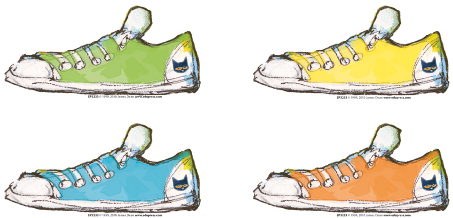 Pete The Cat Groovy Shoes Accents - Pete The Cat Colored Shoes (900x900), Png Download