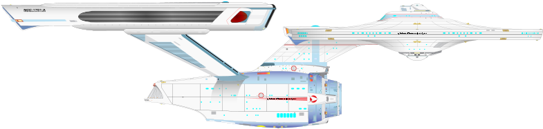 Spaceship Free To Use Cliparts - Enterprise Refit (799x338), Png Download