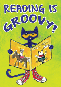 Pete The Cat Reading Rocks (700x700), Png Download