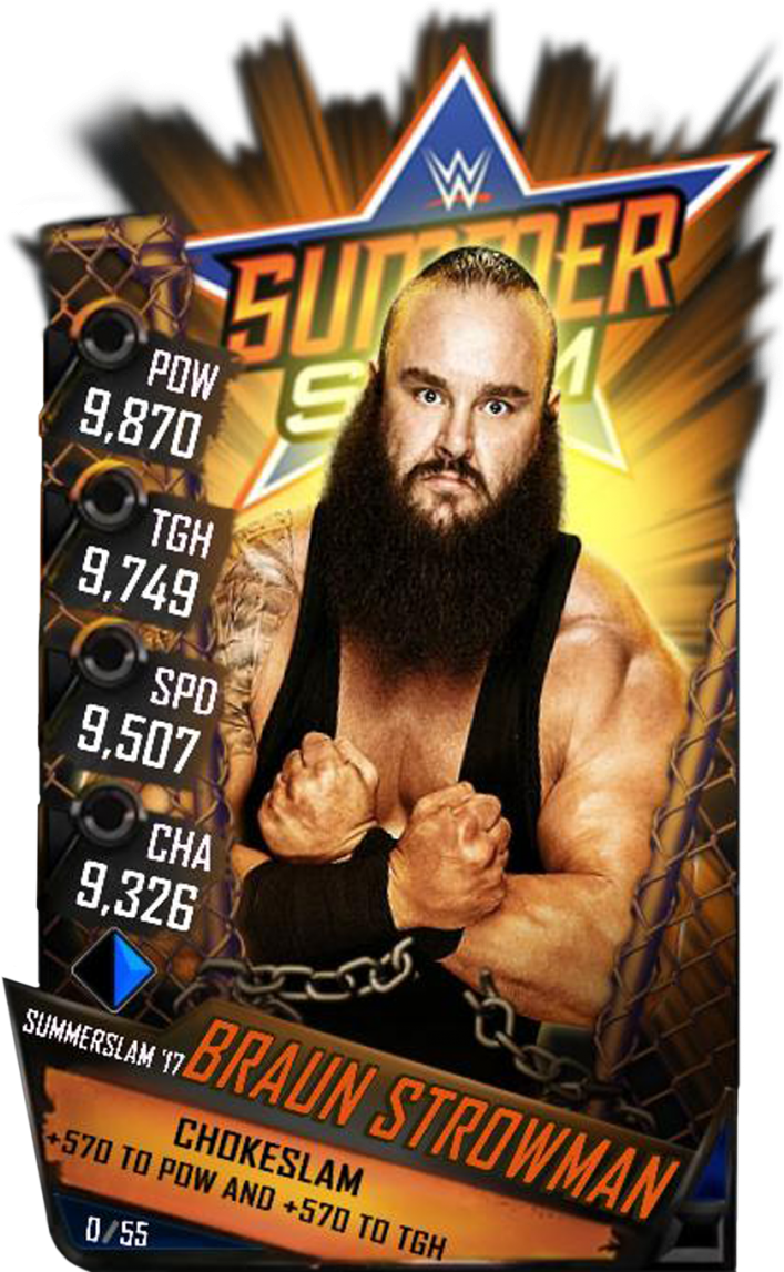 Braunstrowman S3 15 Summerslam17 - Wwe Supercard Jey Uso (733x1158), Png Download