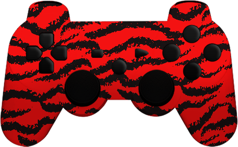 Aporia Playstation 4 Red Tiger Controller - White And Black Background (500x500), Png Download