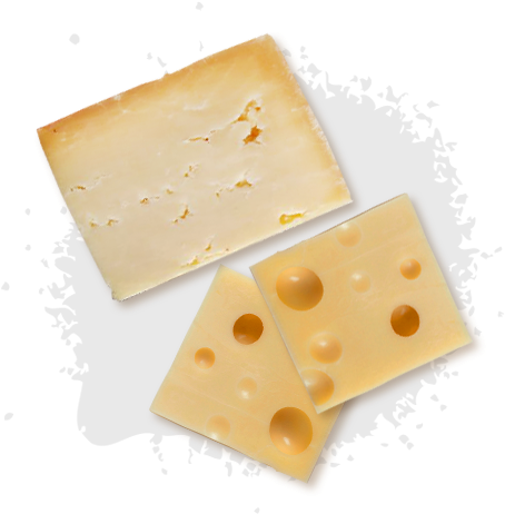 Swiss Cheese - Cheese From Above Png (505x471), Png Download