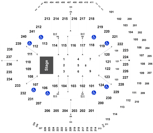 Tickets For J - Hartford Xl Center Concert Seating Chart With Rows (525x470), Png Download