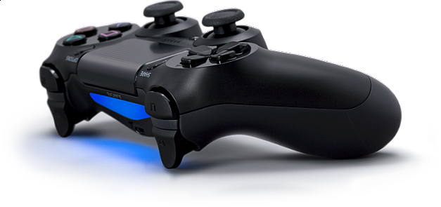 Playstation 4 Controller - Official Sony Dualshock 4 Jet Black Controller Ps4 (627x295), Png Download