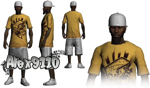 Random Black Dude - Gta San Andreas Skin Gangster (680x383), Png Download