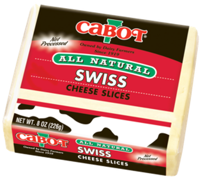 Swiss Cheese Slices - Cabot Creamery Cooperative, Inc. Cabot Mild Cheddar (400x400), Png Download