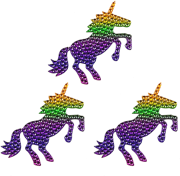 Rainbow Unicorn Rhinestone Sticker - Phone Stickers Crystal Unicorn (400x400), Png Download
