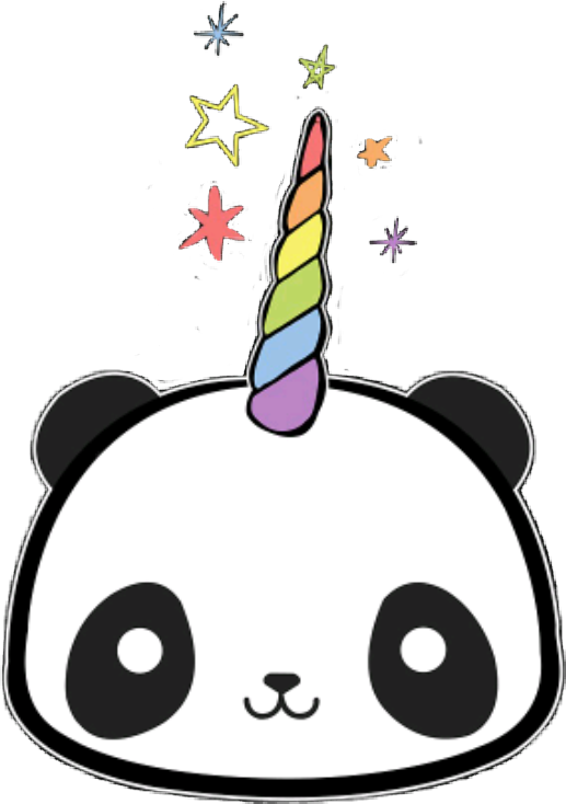Popular And Trending Pandacorn Stickers On Picsart - Panda Corn (517x734), Png Download