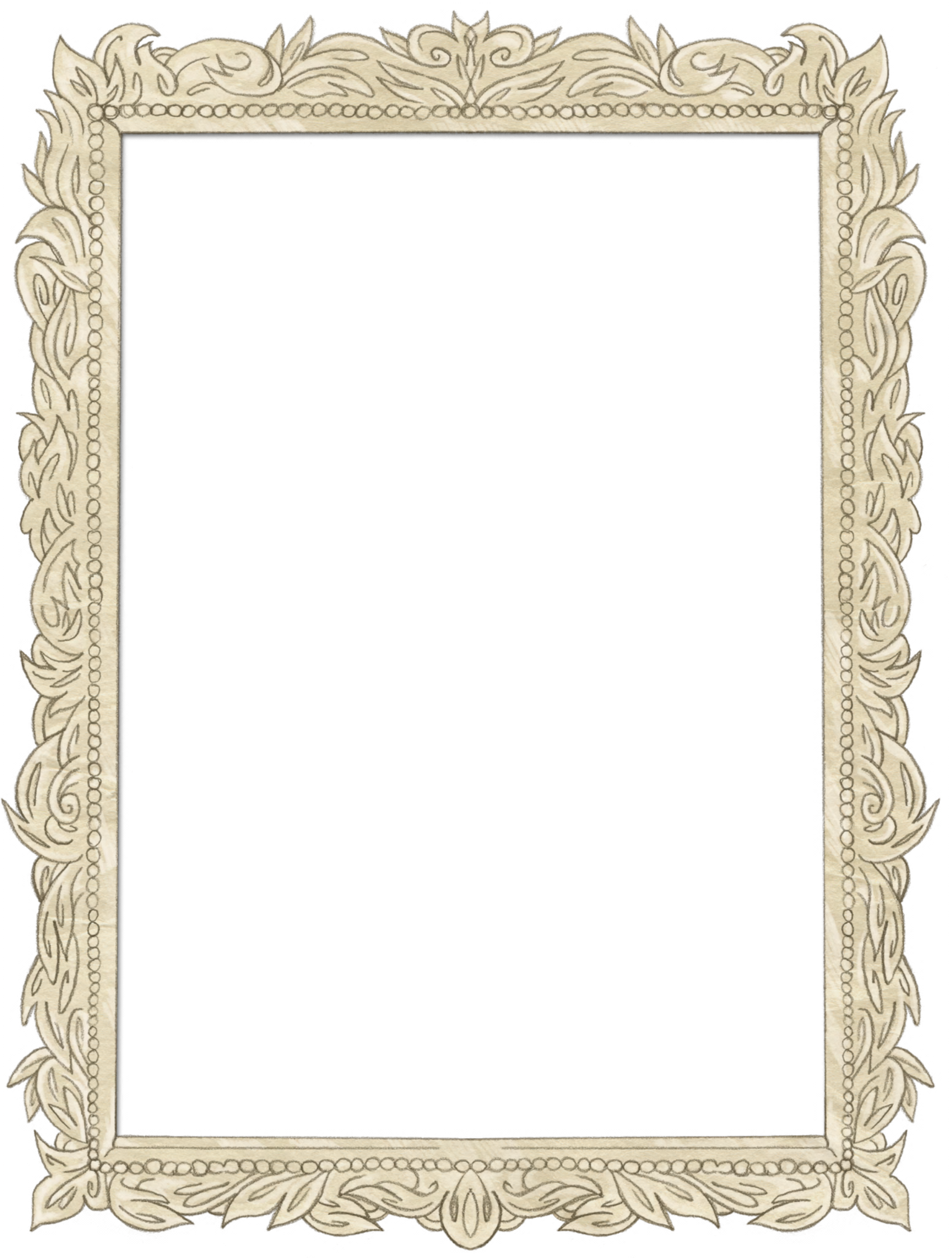 Frame Photo Antique Vintage Gold 1659761 - Ornament (1924x2543), Png Download
