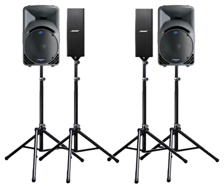 Ready-made Sound System Packages - Bose Ss-10 402/802/502a Speaker Stand (455x455), Png Download