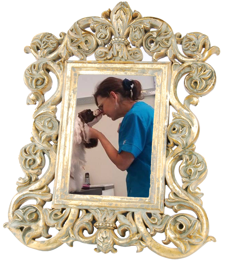 Vintage Gold Frame With Cate - Gold (752x1024), Png Download