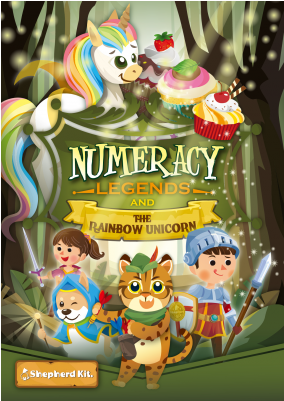 Numeracy Legends And The Rainbow Unicorn - Number (400x400), Png Download