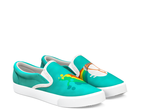 Fat Unicorn On Rainbow Jetpack - Trending Shoes Rainbow Unicorn 2018 (480x480), Png Download