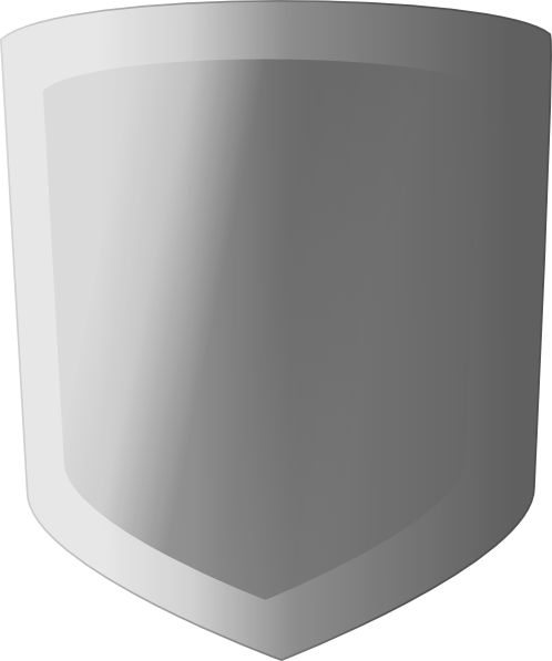 Silver Shield Clip Art - Circle (498x597), Png Download