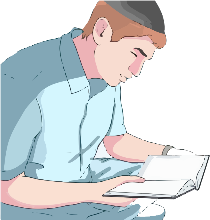 Quran Clipart Subject - Reading Quran Black Png (1366x768), Png Download