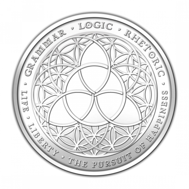 2015 1oz Silver Shield "trivium" Bu - Medieval Trivium (640x640), Png Download