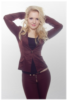 Portrait Of Beautiful Young Business Woman Standing - Portrait (400x400), Png Download