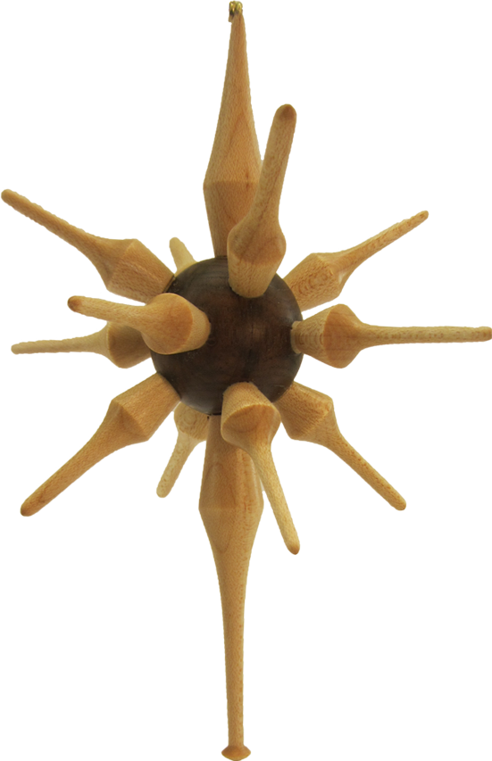 A Walnut And Maple Star Of Bethlem, The Sign Of The - Christmas Day (551x853), Png Download