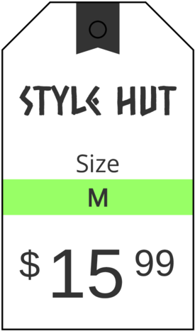 Cardstock Clothing Price Tags Pre-designed Label Template - Label (308x500), Png Download