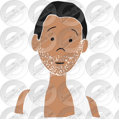 Stubble Stencil For Classroom - Library (380x380), Png Download