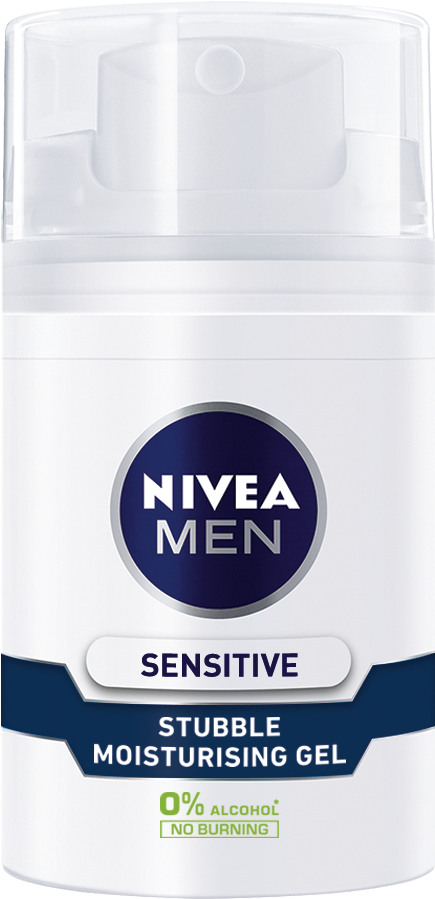 Nivea Men Sensitive Stubble Moisturising Gel - Nivea Men Face Hydro Gel (1010x1180), Png Download