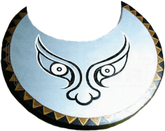 Wooden Greek Silver Face Shield - Circle (550x550), Png Download